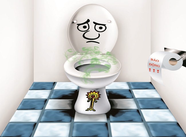 Bồn cầu bị lắp sai vị tr&iacute;